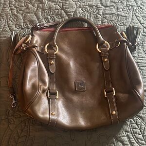 Dooney & Bourke Dark Brown Leather Satchel